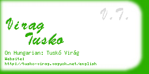 virag tusko business card
